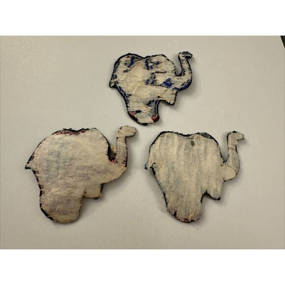 Vintage Lot Of Political Elephant Patches Patch Red Blue White Set PB4J - Picture 2 of 2